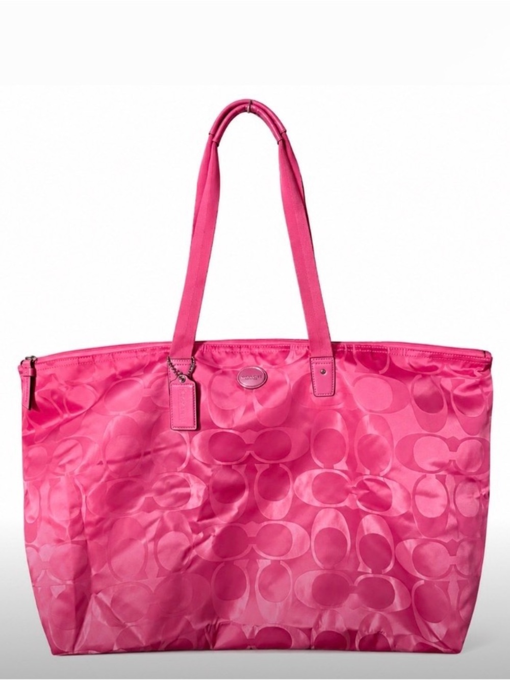 Coach F77316 Getaway Signature Nylon Large Packable Weekender PINK